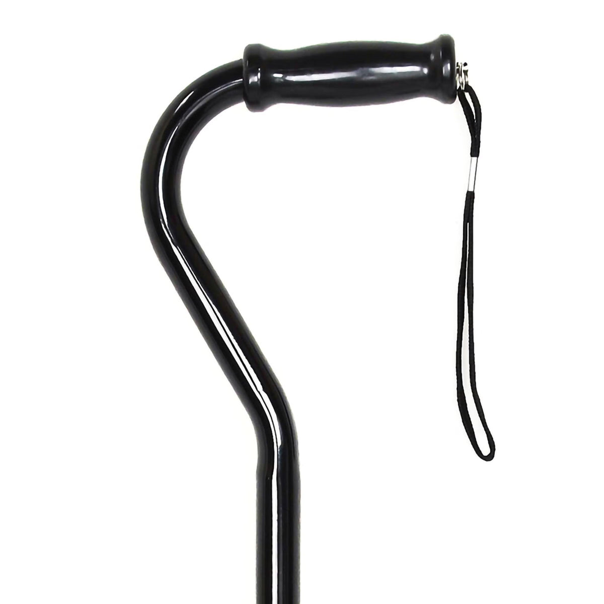 McKesson Offset Cane, Adjustable Steel, Black, 29.75" to 37.75" Height - 146-10305-6-Single - LL Medico