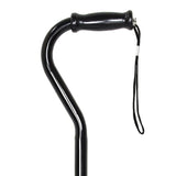 McKesson Offset Cane, Adjustable Steel, Black, 29.75" to 37.75" Height - 146-10305-6-Single - LL Medico