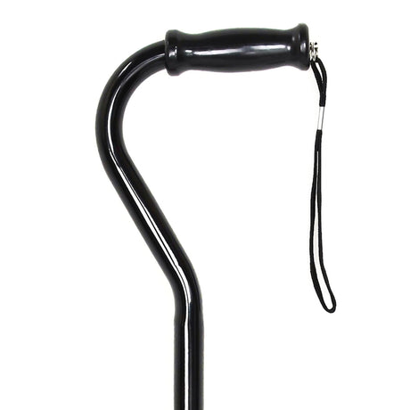 McKesson Offset Cane, Adjustable Steel, Black, 29.75" to 37.75" Height - 146-10305-6-Single - LL Medico