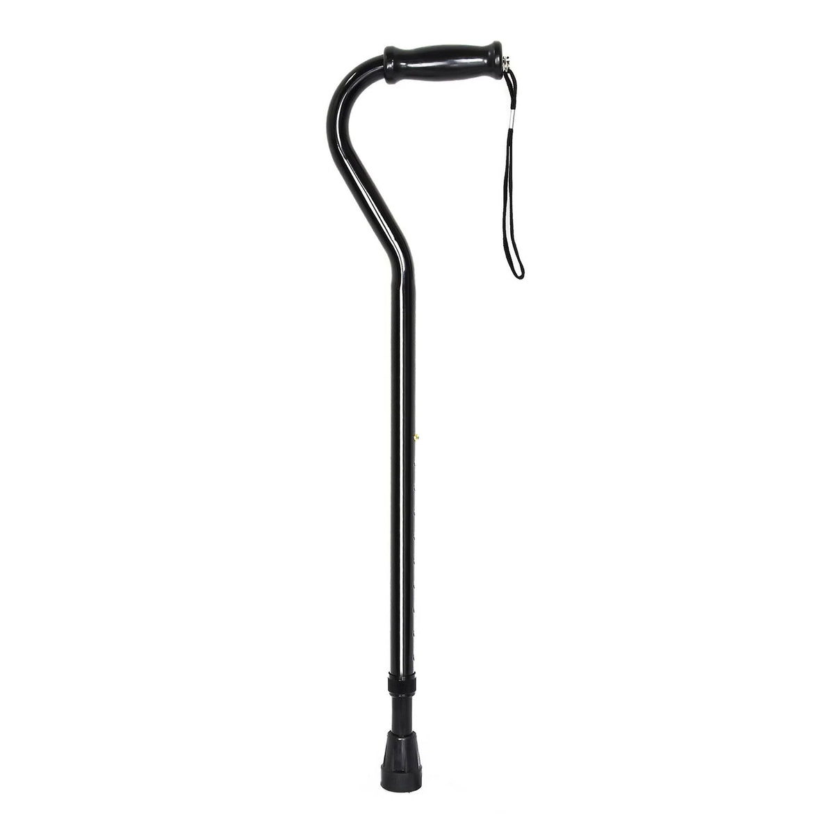 McKesson Offset Cane, Adjustable Steel, Black, 29.75" to 37.75" Height - 146-10305-6-Single - LL Medico