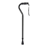 McKesson Offset Cane, Adjustable Steel, Black, 29.75" to 37.75" Height - 146-10305-6-Single - LL Medico