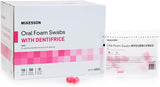 McKesson Oral Foam Swabs with Dentifrice, Mint - 4834-Box - LL Medico