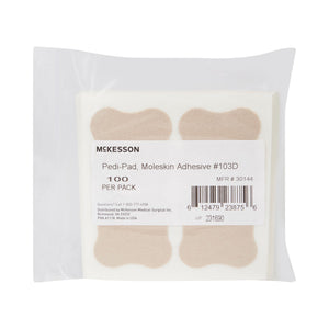 McKesson Pedi-Pad Moleskin Adhesive Pad 103D, 100 Per Pack - 30144-Pack - LL Medico