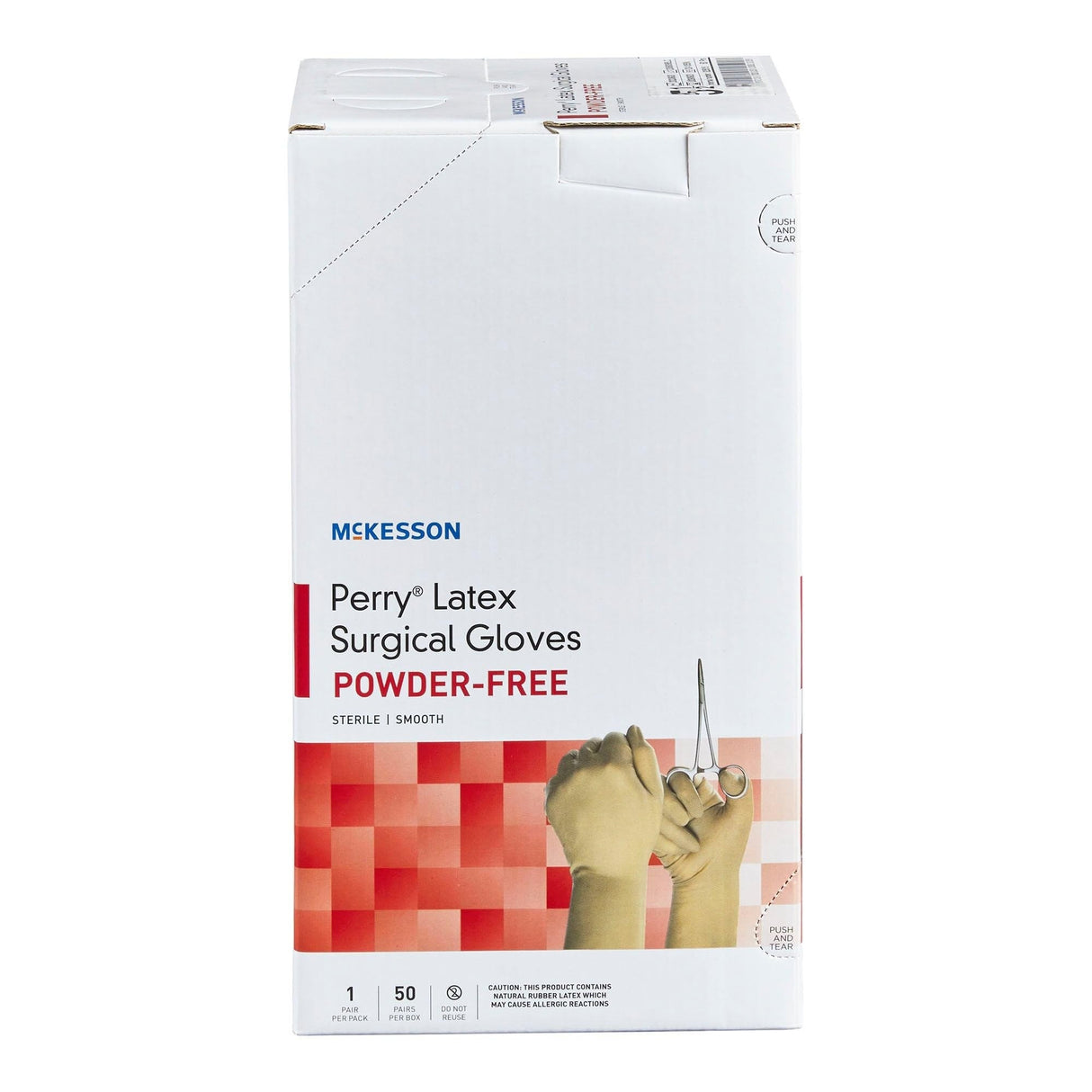 McKesson Perry Latex Surgical Gloves, Powder-Free, Sterile - 20-1055N-Box - LL Medico