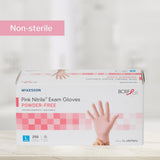 McKesson Pink Nitrile Exam Gloves, Powder-Free - 14-6NPNK2-Box - LL Medico