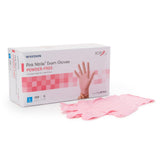 McKesson Pink Nitrile Exam Gloves, Powder-Free - 14-6NPNK2-Box - LL Medico