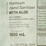 McKesson Premium Hand Sanitizer Gel with Aloe, 1000 mL - 53-27036-1000-Single - LL Medico