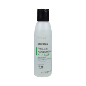 McKesson Premium Hand Sanitizer With Aloe, Ethyl Alcohol Gel, 4-ounce Bottle - 53-27032-4-Single - LL Medico