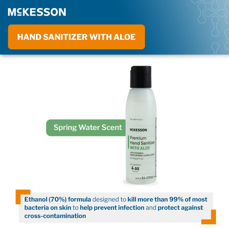 McKesson Premium Hand Sanitizer With Aloe Gel, 4 oz - 53-27032-4-Single - LL Medico