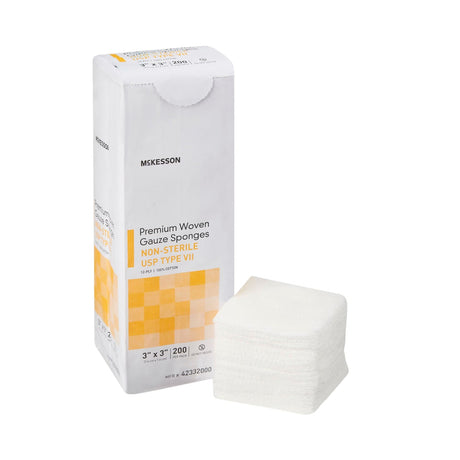 McKesson Premium Woven Gauze Sponges Non-Sterile USP Type VII 12-Ply, 3 x 3 In - 42332000-Pack - LL Medico