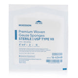 McKesson Premium Woven Gauze Sponges Sterile USP Type VII, 4" x 4", 8-Ply, 2 per Pack - 16-42448-Box - LL Medico