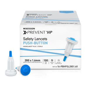 McKesson Prevent HP Safety Lancet, 28 Gauge - 16-PBHPSL28G1.6X-Box - LL Medico