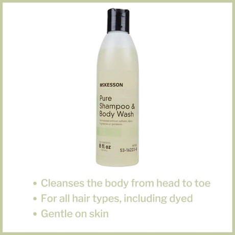 McKesson Pure Shampoo & Body Wash, Unscented, 8 fl oz - 53-16223-8-Single - LL Medico