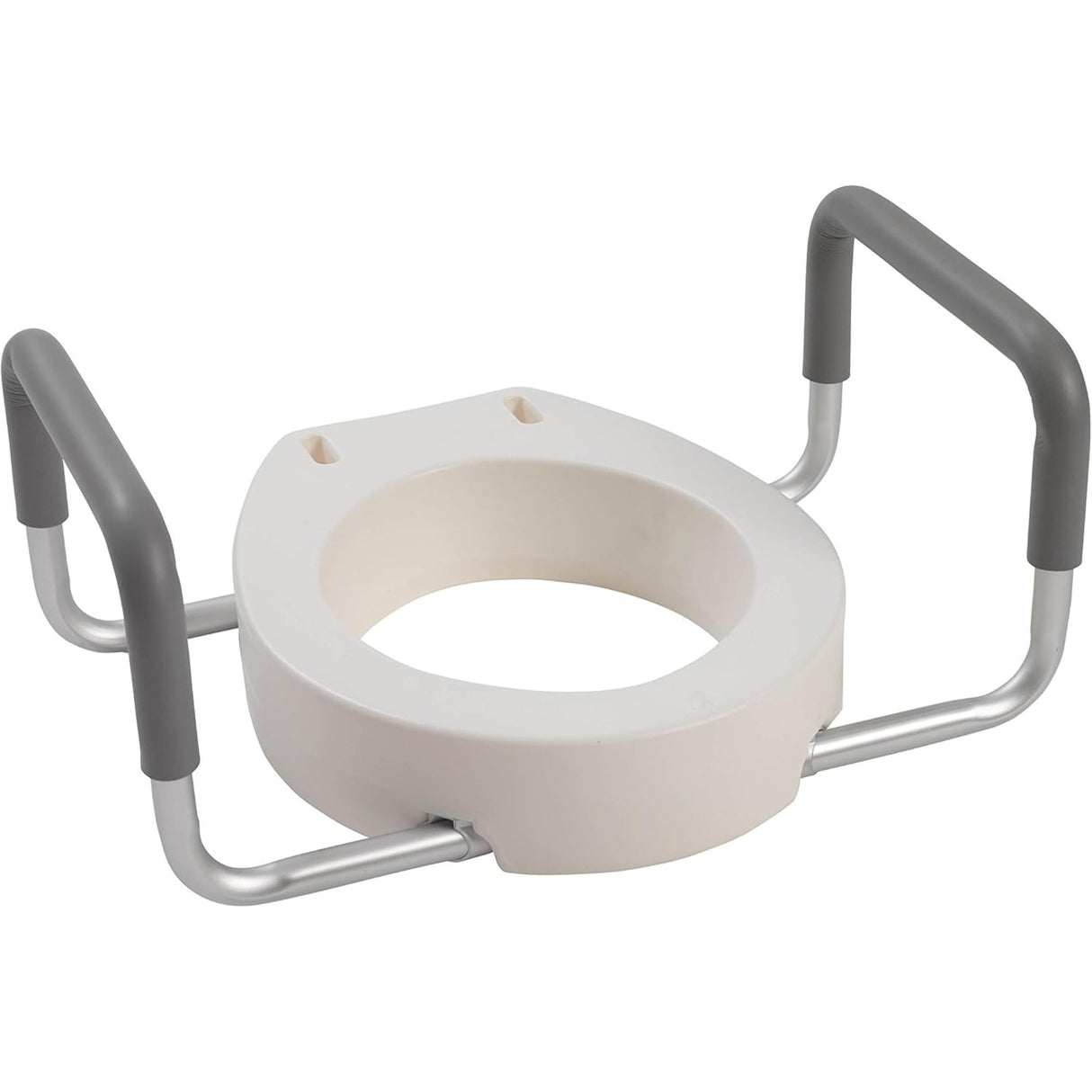 McKesson Raised Toilet Seat with Lock and Arms, 300 lb Weight Capacity - 146-RTL12027RA - LL Medico