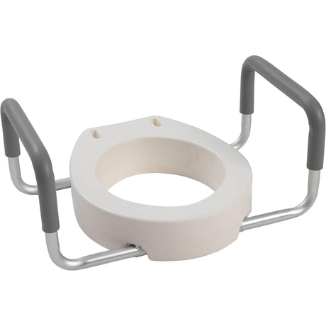 McKesson Raised Toilet Seat with Lock and Arms, 300 lb Weight Capacity - 146-RTL12027RA - LL Medico