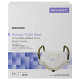 McKesson Raised Toilet Seat with Lock and Arms, 300 lb Weight Capacity - 146-RTL12027RA - LL Medico