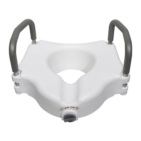 McKesson Raised Toilet Seat with Lock and Arms, 300 lb Weight Capacity - 146-RTL12027RA - LL Medico
