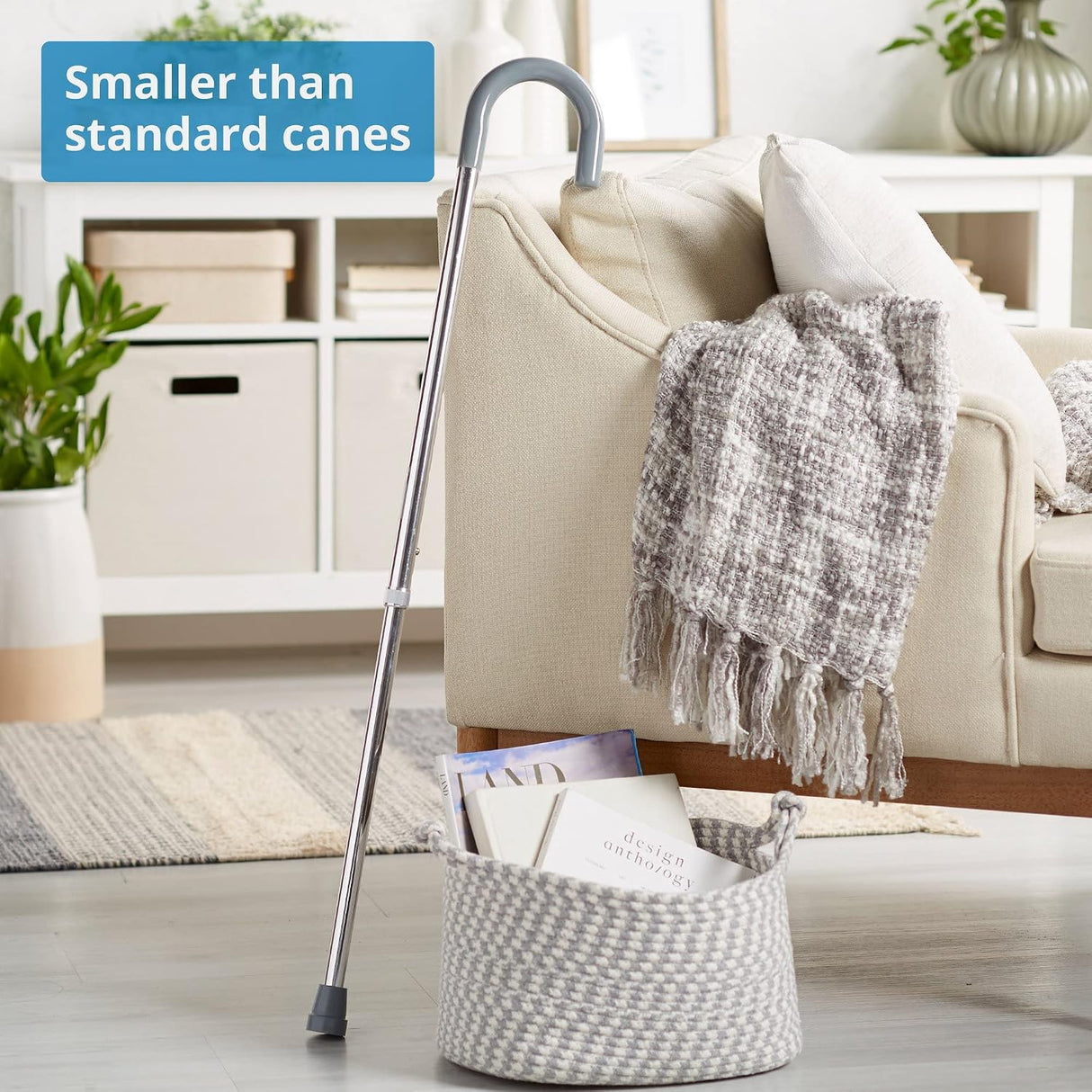McKesson Round Handle Cane, Aluminum, 30 to 39 Inch Height - 146-RTL10342 - LL Medico