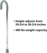 McKesson Round Handle Cane, Aluminum, 30 to 39 Inch Height - 146-RTL10342 - LL Medico