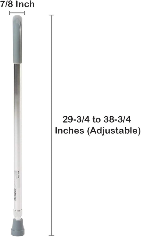 McKesson Round Handle Cane, Aluminum, 30 to 39 Inch Height - 146-RTL10342 - LL Medico
