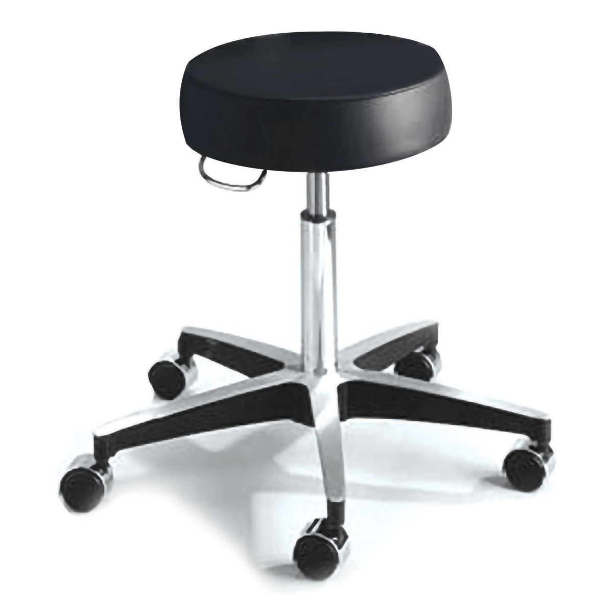 McKesson Round Pneumatic Exam Stool Without Backrest, Black, 5 Casters - 81-11001US393-Single - LL Medico