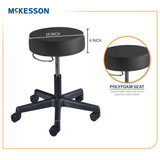 McKesson Round Pneumatic Exam Stool, Without Backrest, Black - 81-22500HAM114-Single - LL Medico