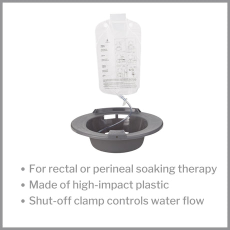 McKesson Round Sitz Bath Graphite, 2000 mL Bag - 56-80102-Single - LL Medico