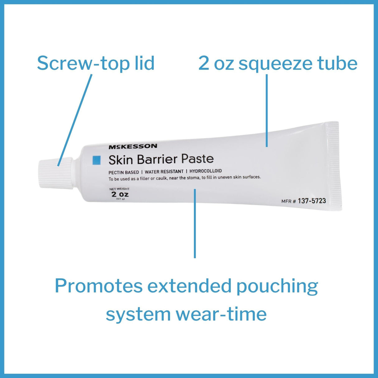 McKesson Skin Barrier Paste, Pectin & Water Based, Hydrocolloid Formula, 2-oz. - 137-5723-Single - LL Medico