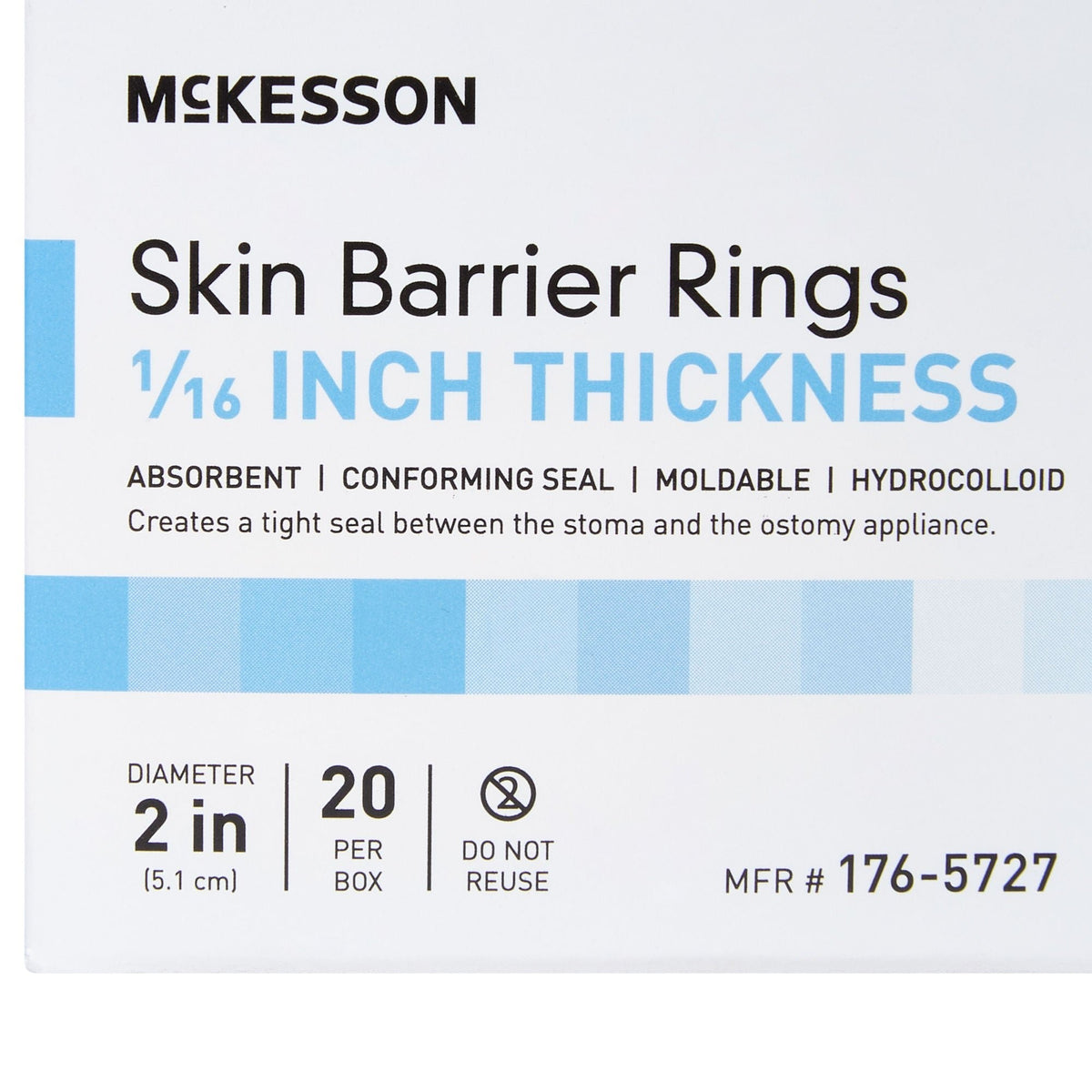 McKesson Skin Barrier Rings, 1/16" Thickness, 2" Diameter - 176-5727-Single - LL Medico