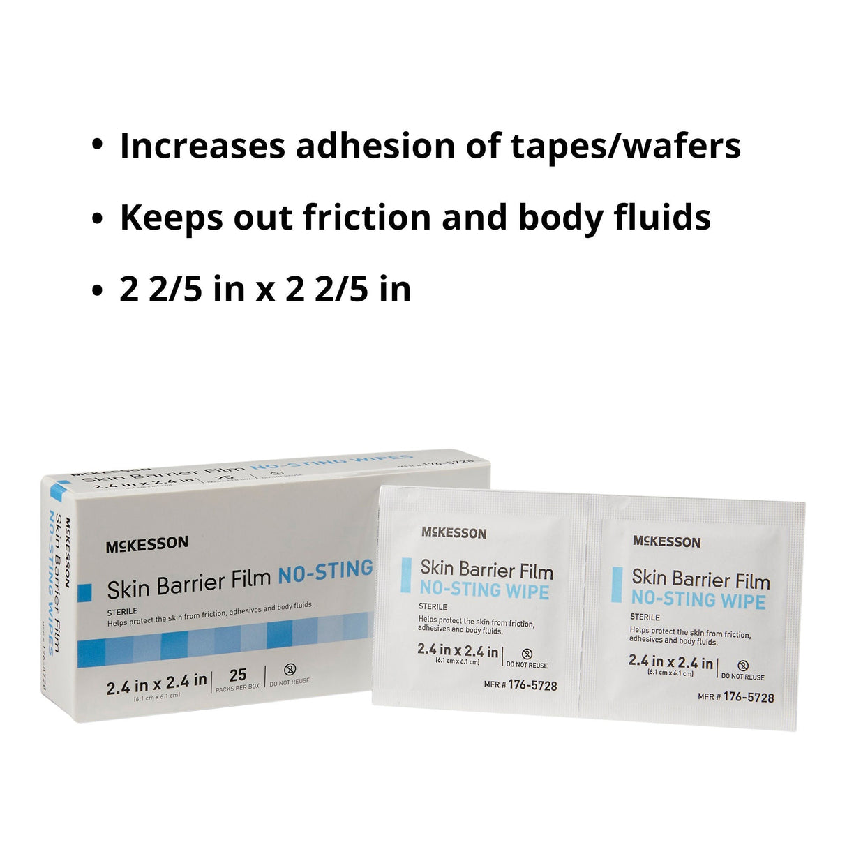McKesson Skin Barrier Wipe - 176-5728-Box - LL Medico