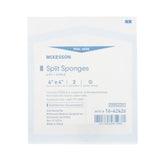McKesson Split Sponges, 4" x 4", 6-Ply Sterile - 16-42426-Box - LL Medico