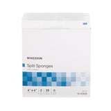 McKesson Split Sponges, 4" x 4", 6-Ply Sterile - 16-42426-Box - LL Medico