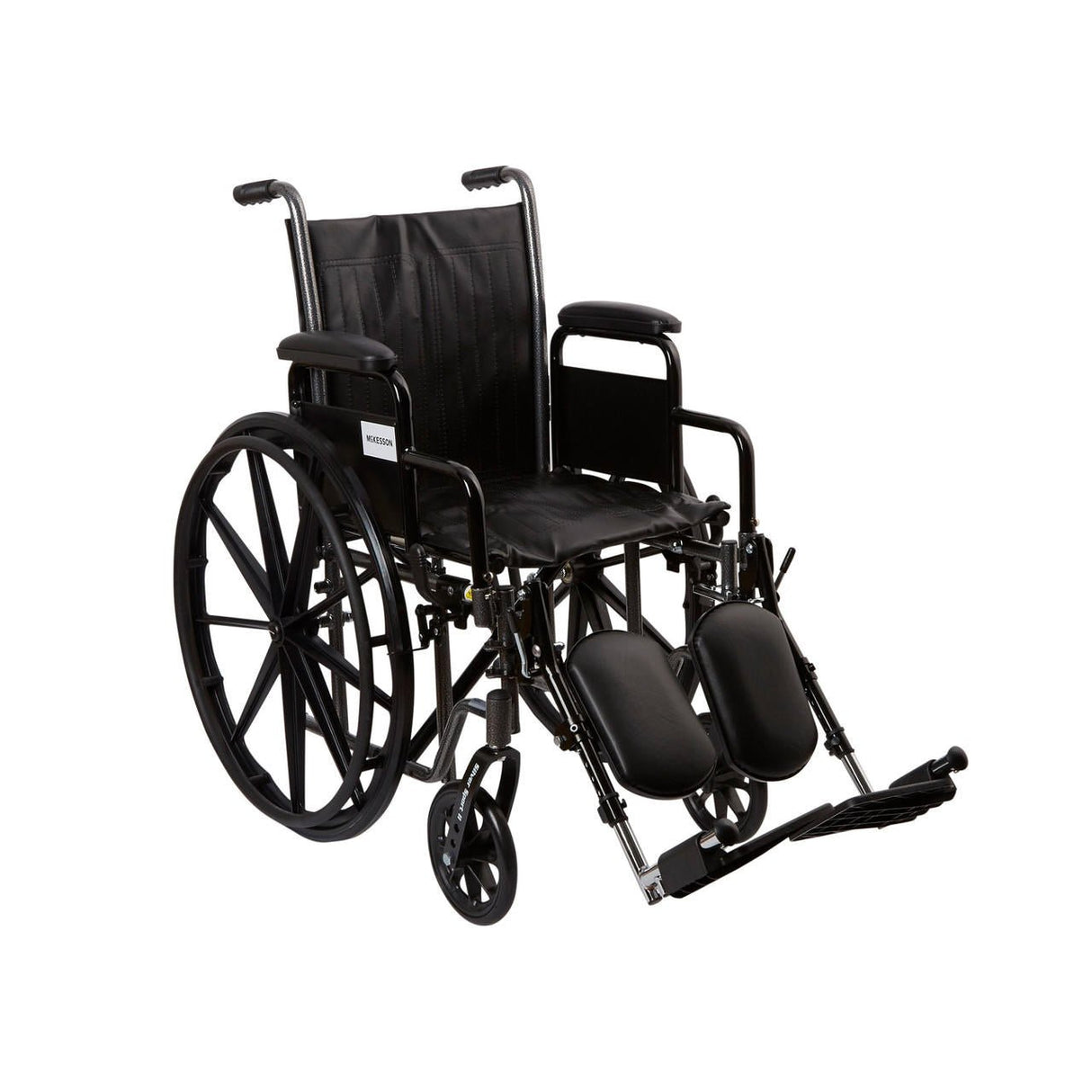 McKesson Standard 16" Wheelchair with Swing Away Elevating Footrests and Detachable Desk Arms - 146-SSP216DDA-ELR - LL Medico