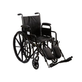 McKesson Standard 16" Wheelchair with Swing Away Elevating Footrests and Detachable Desk Arms - 146-SSP216DDA-ELR - LL Medico