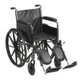 McKesson Standard 18" Wheelchair with Elevating Swing Away Footrests and Detachable Desk Arms - 146-SSP218DDA-ELR - LL Medico