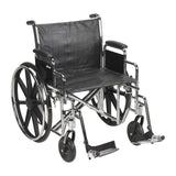 McKesson Standard 22" Wheelchair with Swing away Footrests and Detachable Desk Arms - 146-STD22ECDDA-SF - LL Medico