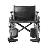 McKesson Standard 24" Wheelchair with Elevated Footrests and Detachable Desk Arms - 146-STD24ECDDA-ELR - LL Medico
