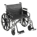 McKesson Standard 24" Wheelchair with Swing away Footrests and Detachable Desk Arms - 146-STD24ECDDA-SF - LL Medico