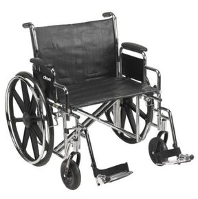 McKesson Standard 24" Wheelchair with Swing away Footrests and Detachable Desk Arms - 146-STD24ECDDA-SF - LL Medico