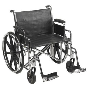 McKesson Standard 24" Wheelchair with Swing away Footrests and Detachable Desk Arms - 146-STD24ECDDA-SF - LL Medico