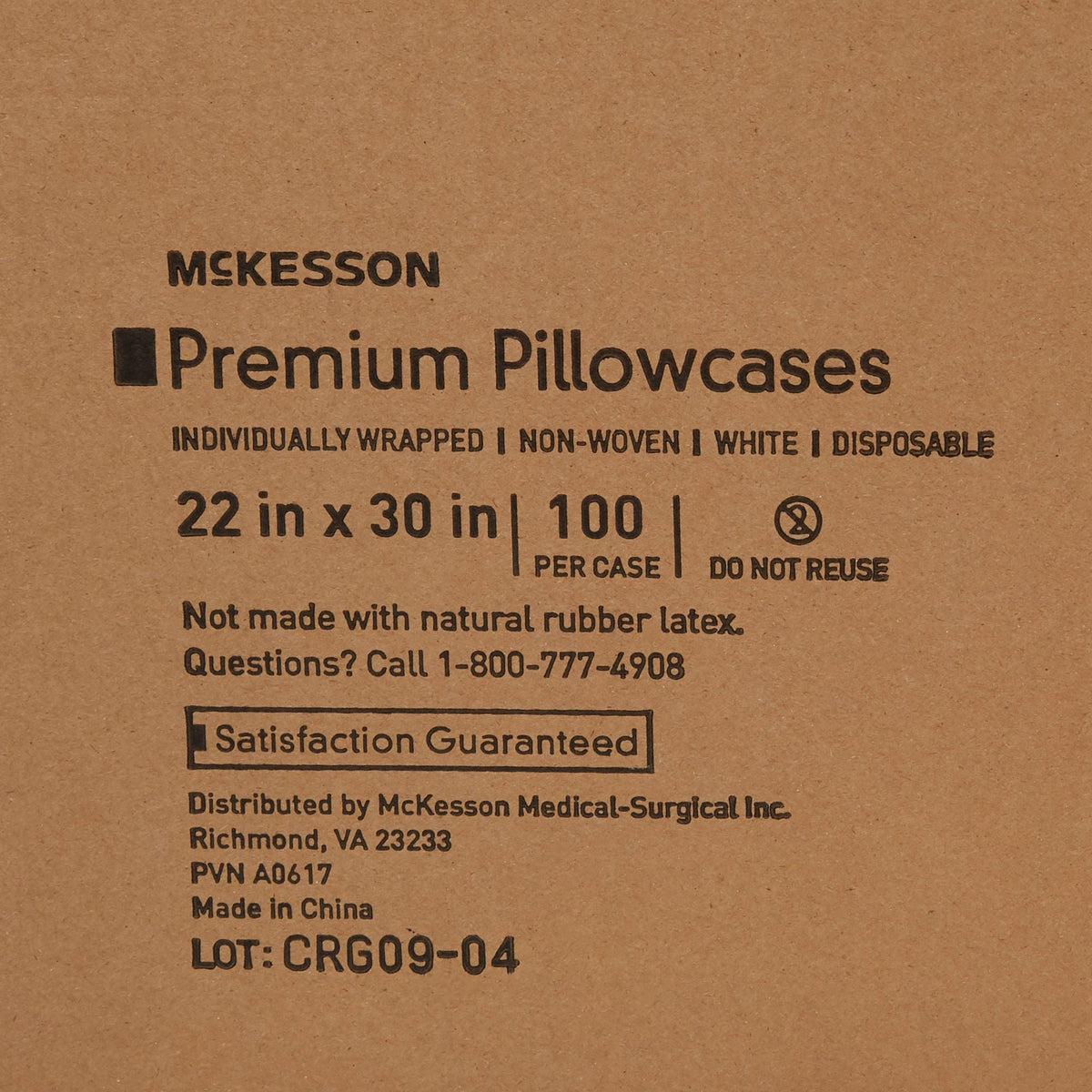 McKesson Standard Pillowcase, Disposable, White, 22" x 30" - 16-MS400-Case - LL Medico