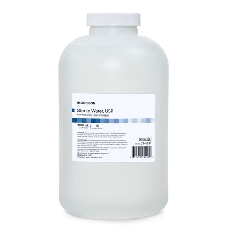 McKesson Sterile Water for Irrigation, 1000 mL bottle front
