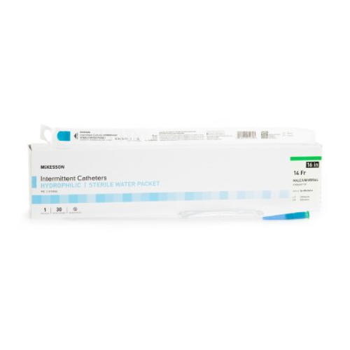 McKesson Straight Tip PVC Hydrophilic Coated Catheter, Unisex - 16-MH1610-Box - LL Medico