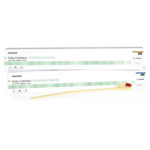 McKesson Straight Tip PVC Hydrophilic Coated Catheter, Unisex - 16-MH1610-Box - LL Medico