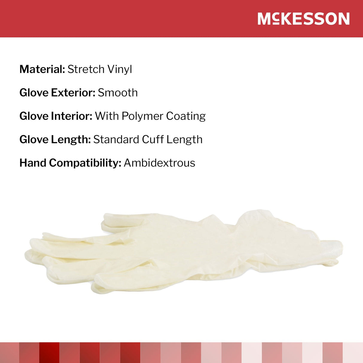 McKesson Stretch Vinyl Exam Glove, Extra Large, Ivory - 14-820-Box - LL Medico