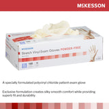 McKesson Stretch Vinyl Exam Glove, Extra Large, Ivory - 14-820-Box - LL Medico