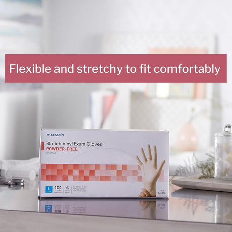 McKesson Stretch Vinyl Exam Gloves - 14-814-Box - LL Medico