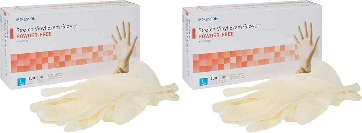 McKesson Stretch Vinyl Exam Gloves - 14-814-Box - LL Medico