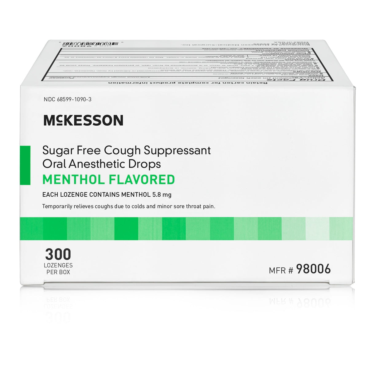 McKesson Sugar Free Cough Suppressant Oral Anesthetic Drops, Menthol Flavored - 98006-Box - LL Medico
