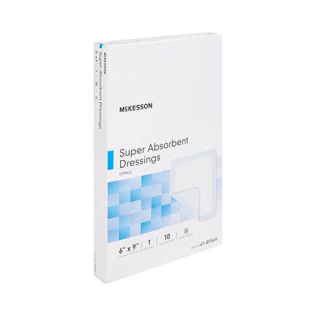 McKesson Super Absorbent Dressing, Sterile, 6" x 9" - 61-89569-Single - LL Medico